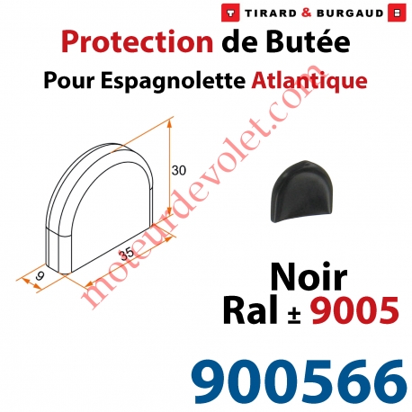 Protection de Butée d'Espagnolette Atlantique Noir ± Ral 9005