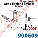 Gond Tirefond à Visser Longueur 80 mm Axe ø 14 mm en Acier et Matériau Composite Noir ± Ral 9005