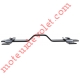 Barre de Sécurité en Oméga Lg 430 mm pour Volet Battant en Alu Plat 35x6 mm Avec 2 Supportst Laqués Noir ± Ral 9005
