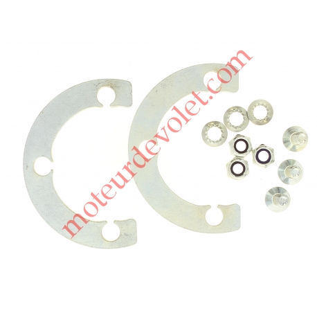 Kit de 2 Cales de 10 mm d'épaisseur 3 Trous ø 14 mm pour Déport Support Moteur Axialis Avec Visserie