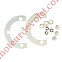 Kit de 2 Cales de 10 mm d'épaisseur 3 Trous ø 14 mm pour Déport Support Moteur Axialis Avec Visserie
