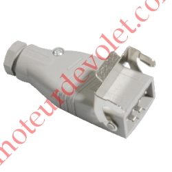 Prise Stas4 Mâle Grise Compatible Hirschmann Côté Moteur 4 pôles + Terre ip 45