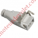 Prise Stas4 Mâle Grise Compatible Hirschmann Côté Moteur 4 pôles + Terre ip 45