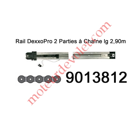 Rail en 2 Parties à Chaîne 30 000 Cycles lg 2,90m pour Dexxo Pro