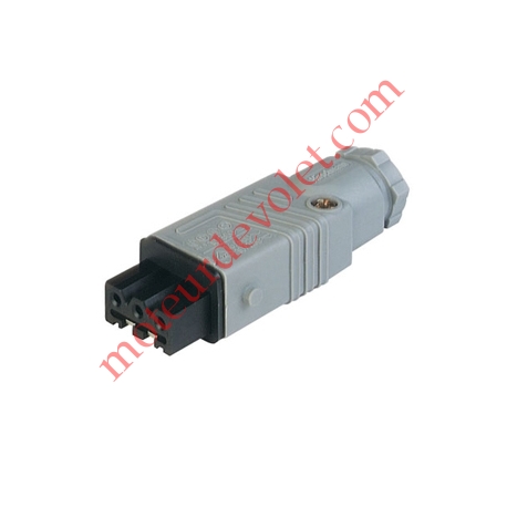 Prise Stas3 Femelle Grise Compatible Hirschmann Côté Inverseur 3 pôles + Terre ip 45