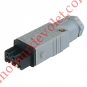 Prise Stas3 Femelle Grise Compatible Hirschmann Côté Inverseur 3 pôles + Terre ip 45