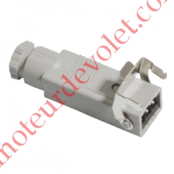 Prise Stas3 Mâle Grise Compatible Hirschmann Côté Moteur 3 pôles + Terre ip 45