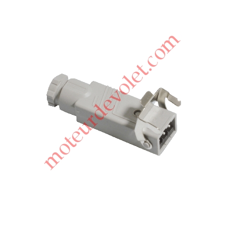 Prise Stas3 Mâle Grise Compatible Hirschmann Côté Moteur 3 pôles + Terre ip 45