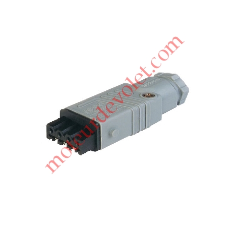 Prise Stas4 Femelle Grise Compatible Hirschmann Côté Inverseur 4 pôles + Terre ip 45