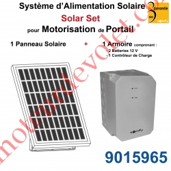 Système d'Alimentation Solaire Somfy Solar Set pour Motorisation de Portail