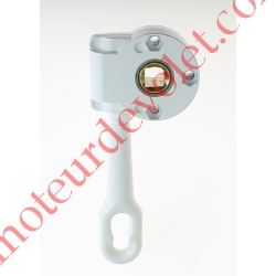 Treuil Vis Sans Fin Manoeuvre Anneau lg 120 Sortie Carrré 13 Femelle Sans FdC 7/1Coloris Blanc ± Ral 9010