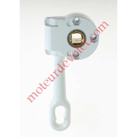 Treuil Vis Sans Fin Manoeuvre Anneau lg 120 Sortie Carrré 13 Femelle Sans FdC 7/1Coloris Blanc ± Ral 9010