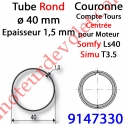 Couronne pour Moteur LS 40 ou T 3.5 dans Tube ø 40 x 1,5