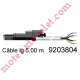 Câble H05VVF Blanc 4 x 0.75 mm² lg 5,00 m Avec Prise Noire pour Moteur LT Filaire