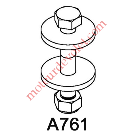 Boulon d'Attelage pour Compensateur Monté dans Tube Zf 54, 64 & 80 Octo 60