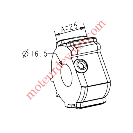Support d'Axe Zf 54 Sans Vis ni Rondelle Percé ø 16 mm Femelle