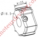 Support d'Axe Zf 54 Sans Vis ni Rondelle Percé ø 16 mm Femelle