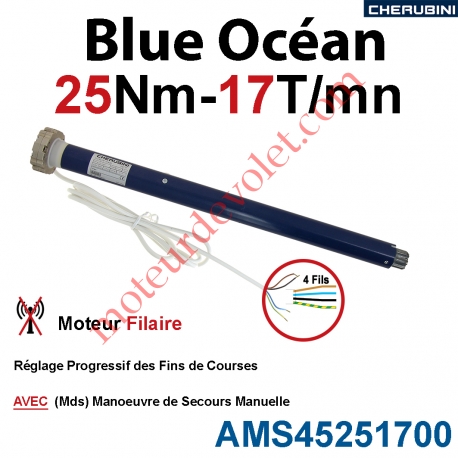 Moteur Cherubini 25/17 Blue Océan ø 45 Avec Mds