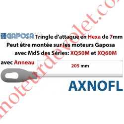 Anneau de Sortie Hexa 7 lg 205 mm pour Moteur Gaposa Avec MdS Avec Vis