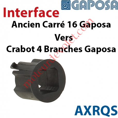 Interface Ancien Carré de 16 Moteur Gaposa vers Crabot 4 Branches Moteur Gaposa