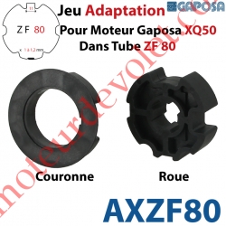 Jeu d'Adaptation pour Moteur Gaposa XQ 50 dans Tube Zf 80