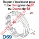 Bague d'épaisseur pour augmenter le diamètre du tube Deprat 62 à 80 mm