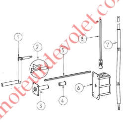 Kit à Renvoi d'Angle pour Manoeuvre de Secours sur Porte de Garage à Enroulement
