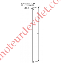 Tringle Acier Laqué Gris ø 12 x 1 mm Percé pr Vis M5 ZF Longueur 1 200 mm
