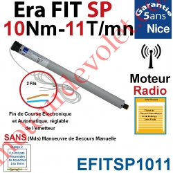 Moteur Nice Radio Era Fit SP 10/11 Av FdC Electro & Fréquence 433,92MHz Rolling Code S 35