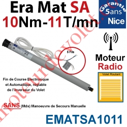 Moteur Nice Radio Era Mat SA 10/11 Av FdC Electro & Fréquence 433,92MHz Rolling Code Série S (Small ø35mm)