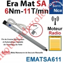 Moteur Nice Radio Era Mat SA 6/11 Av FdC Electro & Fréquence 433,92MHz Rolling Code Série S (Small ø35mm)