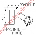 Vis Métaux Tête Spéciale pour Genouillère Zf 5 x 18 Avec Rondelle Nylon