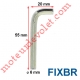 Broche Acier en L diamètre 6mm doit être utilisée avec les Supports SUP-CO-U et SUP-CO-S