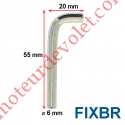 Broche Acier en L diamètre 6mm doit être utilisée avec les Supports SUP-CO-U et SUP-CO-S
