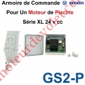 Armoire de Commande Electro-Mécanique pour Commander 1 Moteur de Piscine Série XL 24 v cc