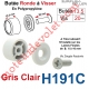 Butée Ronde Coloris Gris Clair à Visser sur Lame Finale Longueur 13,5 mm Avec Rondelle et Vis Zinguée Lg 20mm