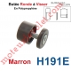 Butée Ronde Coloris Marron à Visser sur Lame Finale Longueur 13,5 mm Avec Rondelle et Vis Zinguée Lg 20mm