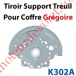 Tiroir Support Treuil ou Palier en Acier Galvanisé 15/10 Avec palier en Polyacéthal pour Coffre Grégoire