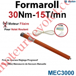Moteur Filaire Avec FdC à Réglage Progressif 30/15 Formaroll sans Mds