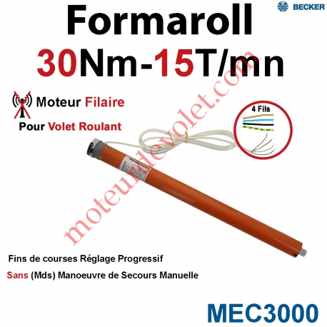 Moteur Filaire Avec FdC à Réglage Progressif 30/15 Formaroll sans Mds