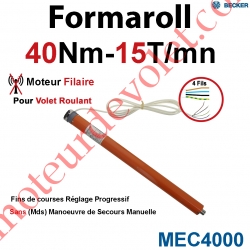 Moteur Filaire Avec FdC à Réglage Progressif 30/15 Formaroll sans Mds