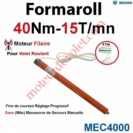 Moteur Filaire Avec FdC à Réglage Progressif 30/15 Formaroll sans Mds
