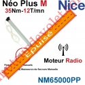 Moteur NéoPlus M 35/12 Radio 433,92MHz Rolling Code M 50