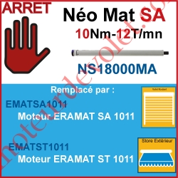 Moteur Néomat SA 10/12 Avec FdC Electroniques et Radio 433,92MHz Rolling Code S 40 (remplacé par la référence EMATST1011)
