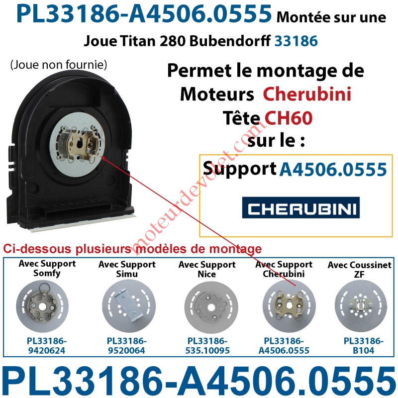 Smpf PL33186-A4506_0555 Plaque Interface pour Joue Titan 28 Bubendorff ...