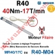 Moteur Filaire Avec FdC à Réglage Progressif 40/17 Becker sans Mds Autre Réf MR40/17C