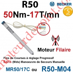 Moteur Filaire Avec FdC à Réglage Progressif 50/11 Becker sans Mds Autre Réf MR50/11C