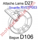 Goupille en Acier Zingué Tête Plate 5x75 Verouille l'Attache D27 sur Bague D106