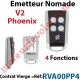 Emetteur Mini Nomade V2 Phœnix 4 fonctions 433,92 MHz Vierge à Coder