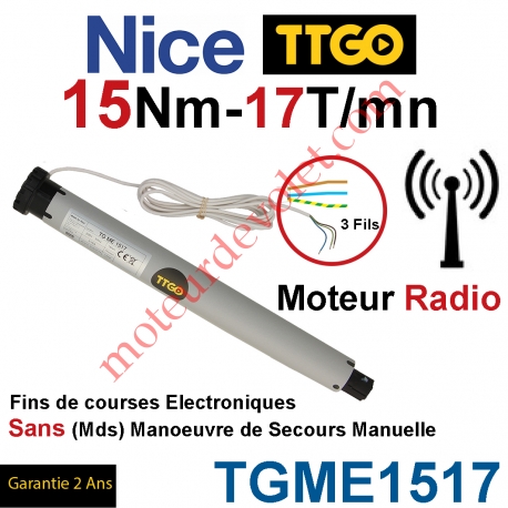 Moteur TT Go Radio 15/17 Avec FdC Electroniques Série M (Medium ø45mm)